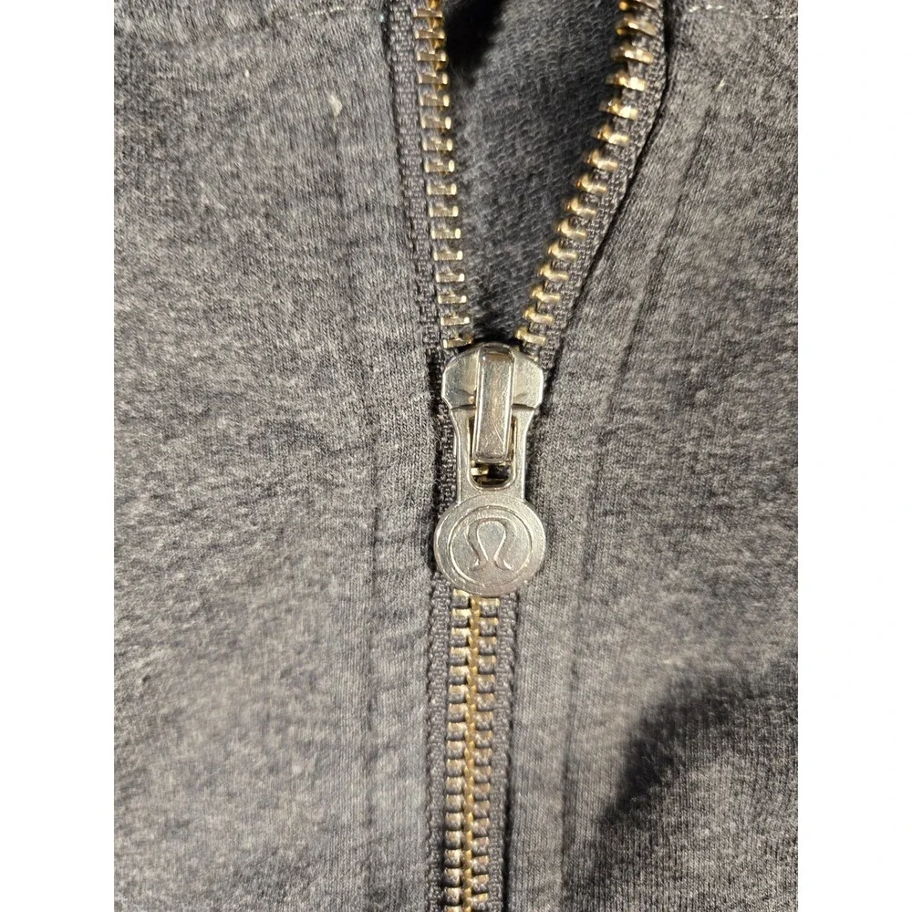 Lululemon Scuba Full Zip Hoodie Gray Teal Blue Women Size 2 Athletic Sweat